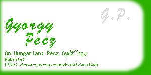 gyorgy pecz business card